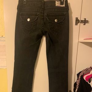 True religion black denim jeans size 28